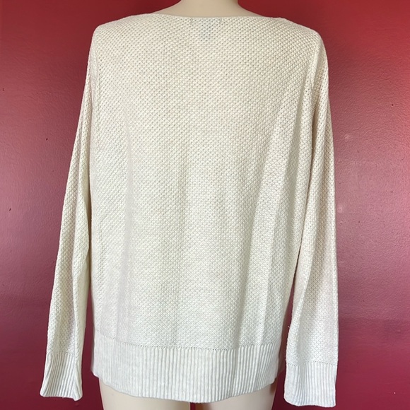EUC Gap boat neck khaki knit light sweater - Picture 4 of 12